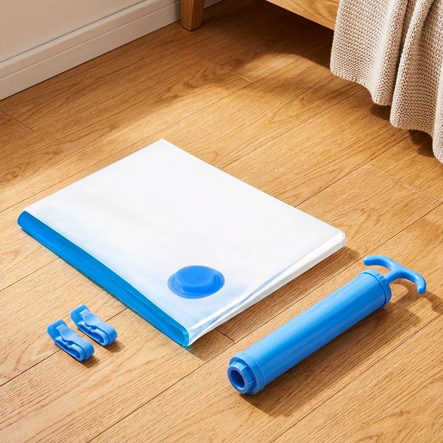 Vacuum Storage Bags with Hand Pump – Space Saving Compression Bags