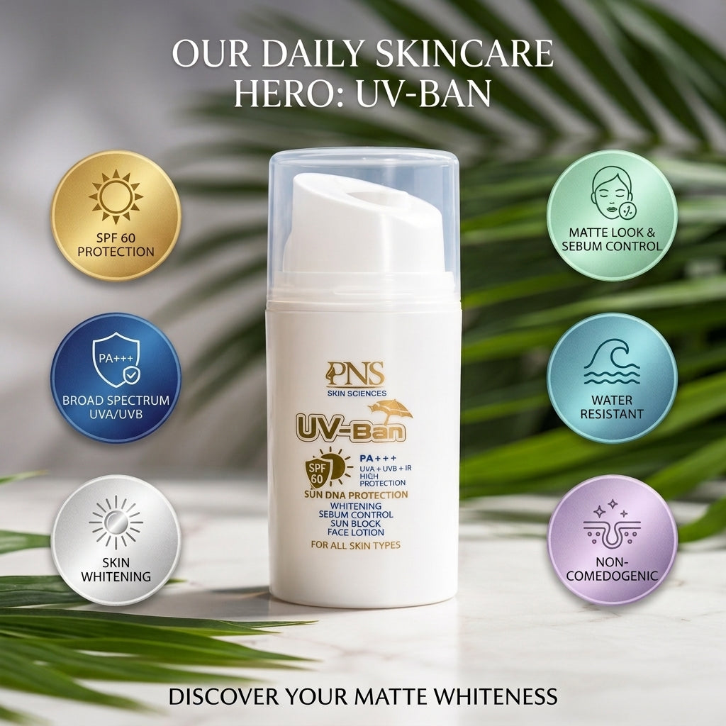 UV Ban Sebum Control Sunblock SPF 60 PA+++ | Matte Finish Sunscreen for All Skin Types