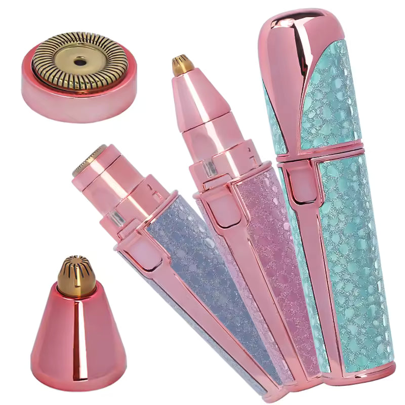 2 In 1 Multifunctional Electric Eyebrow Trimmer Dual Blade Portable Hair Remover Shaver Eyebrow Nose Armpit Facial Hair Tools